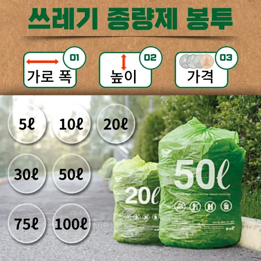 용량별-쓰레기-봉투-크기-가격-비교