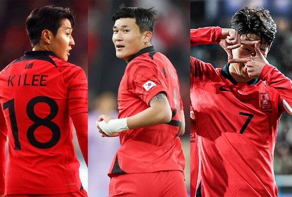 축구 국가대표팀 황금라인 손흥민-이강인-김민재