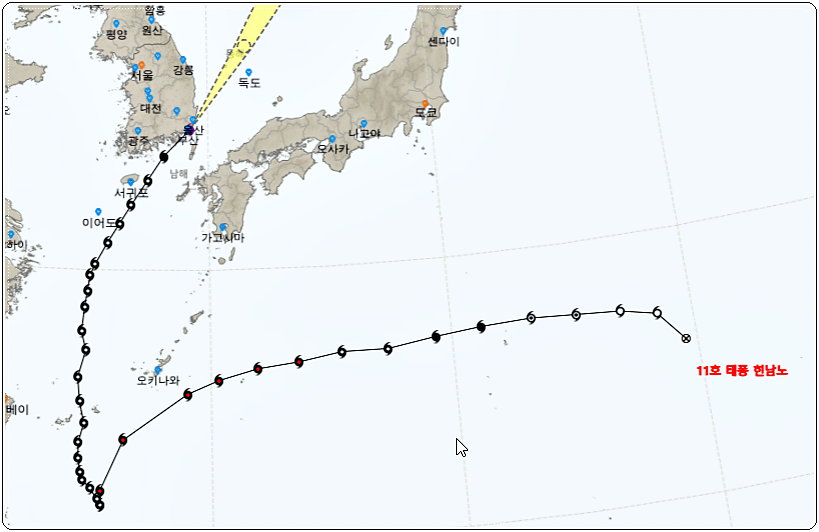 태풍 이동경로