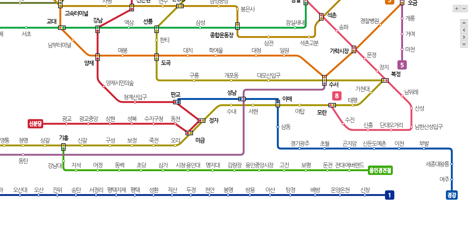 서울 지하철 노선도 크게보기