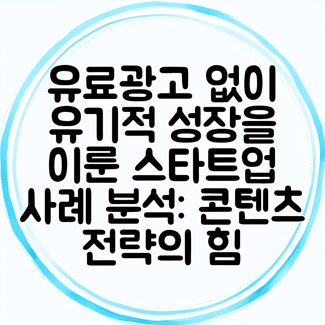 유료광고 없이 유기적 성장을 이룬 스타트업 사례 분석 콘텐츠 전략의 힘
