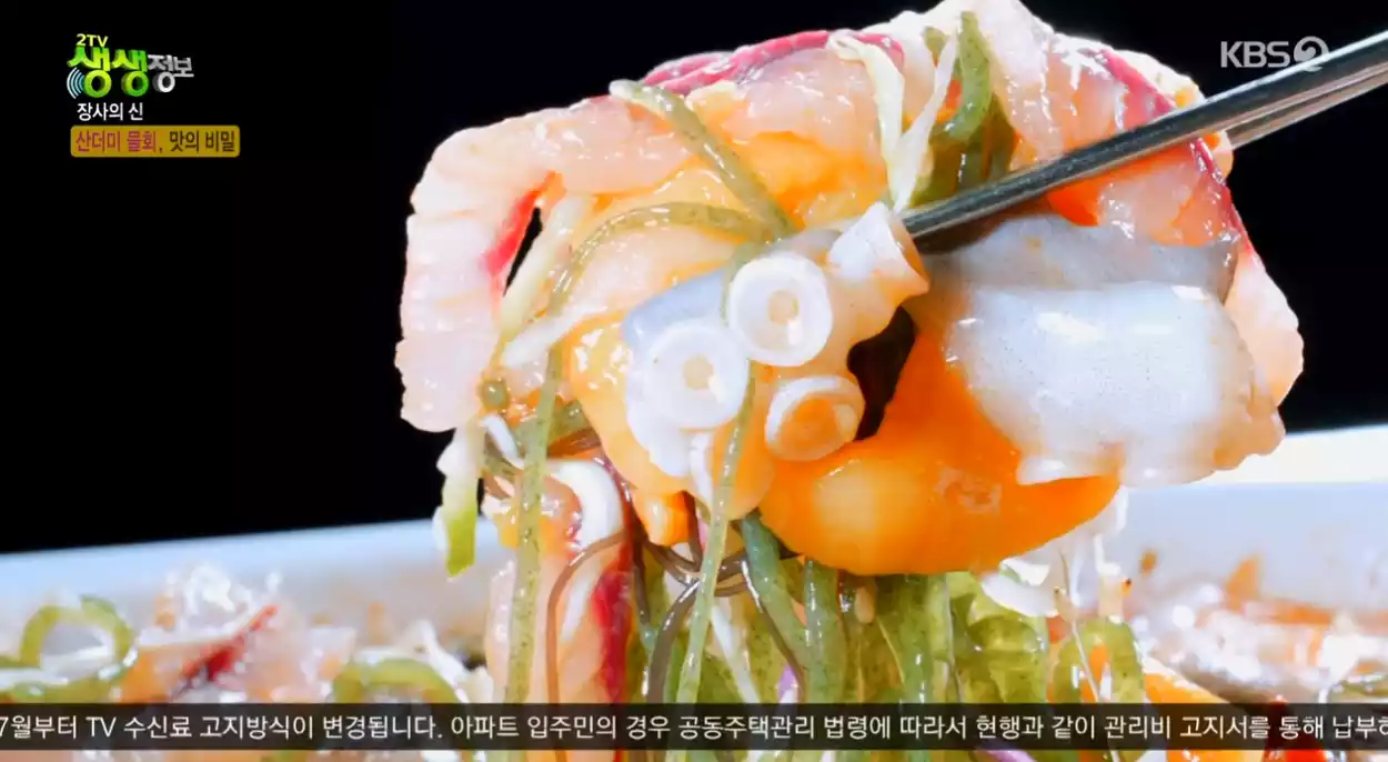 산더미 물회 문어