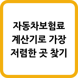 자동차보험료 계산기로 가장 저렴한 곳 찾기! (자동차보험료비교 필수 가이드)