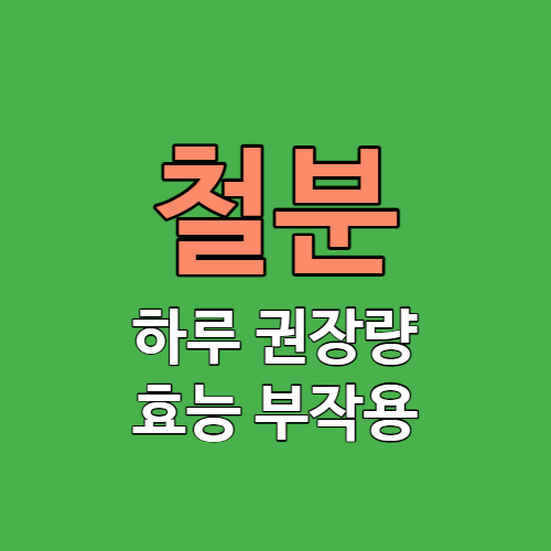 철분 효능 부작용 하루 권장량 많은 음식 썸네일
