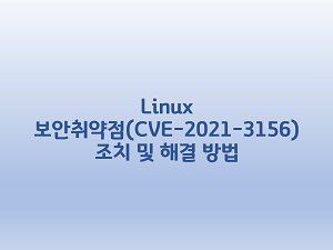  [Linux] Sudo 명령어에서 힙 버퍼 오버플로우로 인해 발생하는 권한상승 취약점(CVE-2021-3156) 조치 및 해결 방법