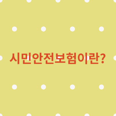  대중교통이용시 사고발생 시민안전보험 확인하여 보상받는 방법