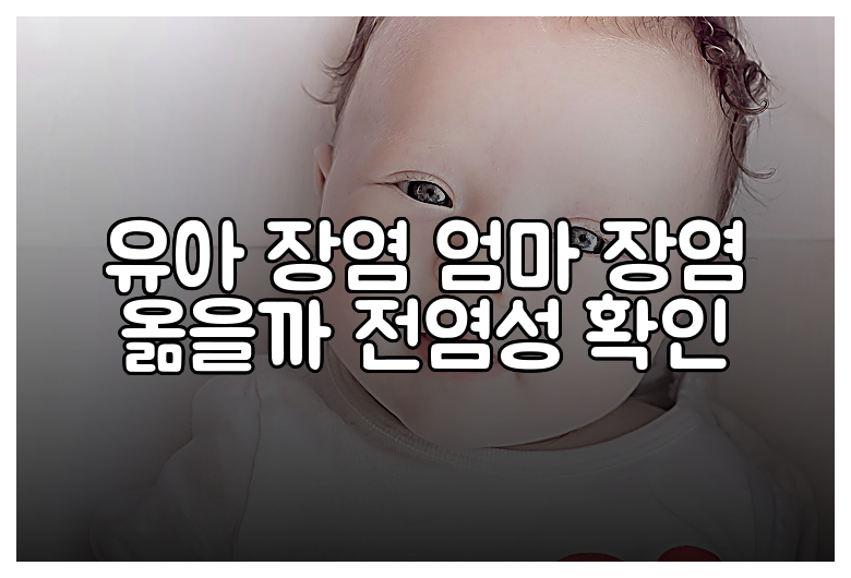 유아 장염 엄마 장염 옮을까 전염성 확인