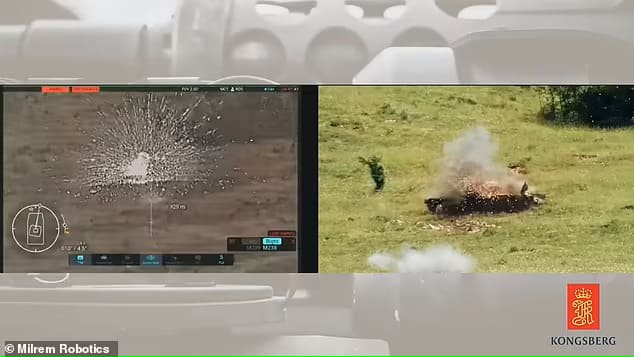 킬러 로봇 등장! ...무인 &#39;Type-X&#39; AI로 작동되는 탱크 VIDEO: First live firing from the Type-X Robotic Combat Vehicle