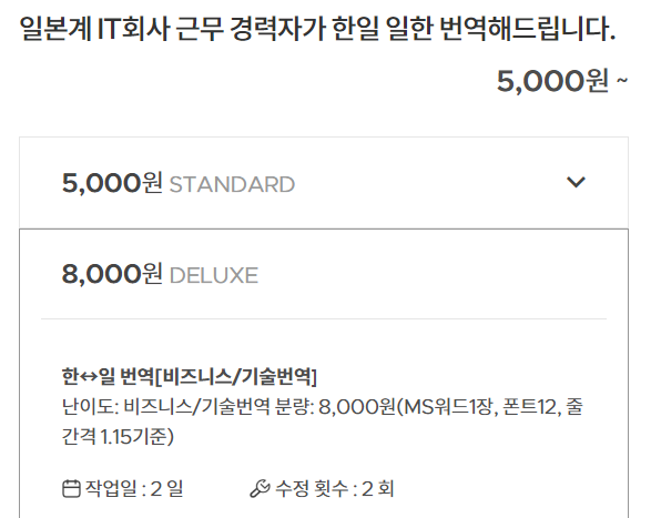  크몽 번역 후기, 번역 알바 시세 단가표와 프리랜서 번역 단가