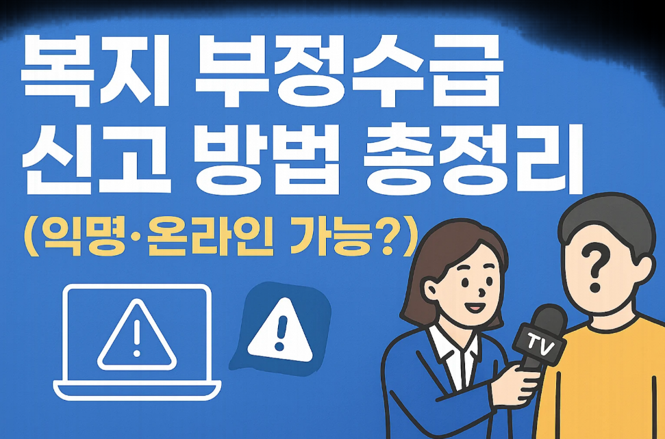 복지 부정수급 신고 방법 총정리