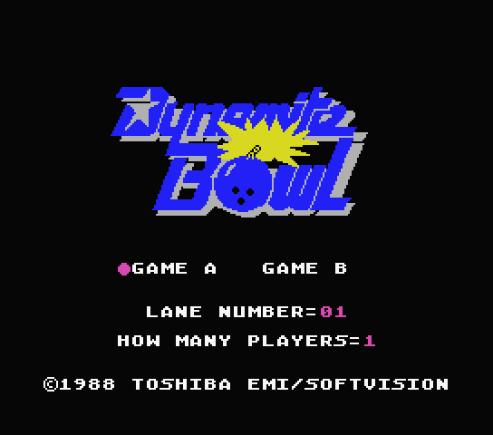  Dynamite Bowl - MSX (재믹스) 게임 롬파일 다운로드