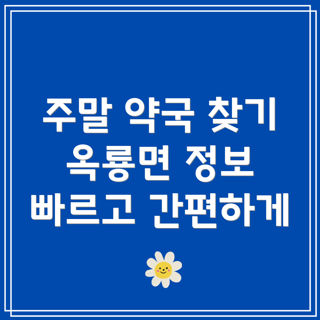 일요일 영업 약국