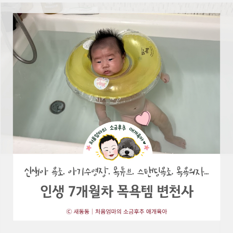  인생 7개월차 목욕템 변천사 (신생아 욕조, 아기수영장, 목튜브, 스탠딩욕조, 목욕의자)