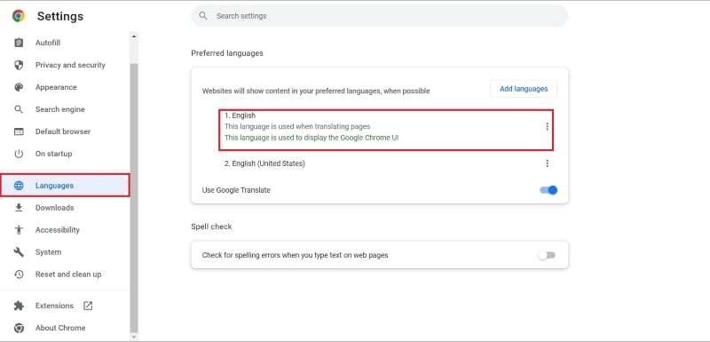 크롬 번역 언어 세팅