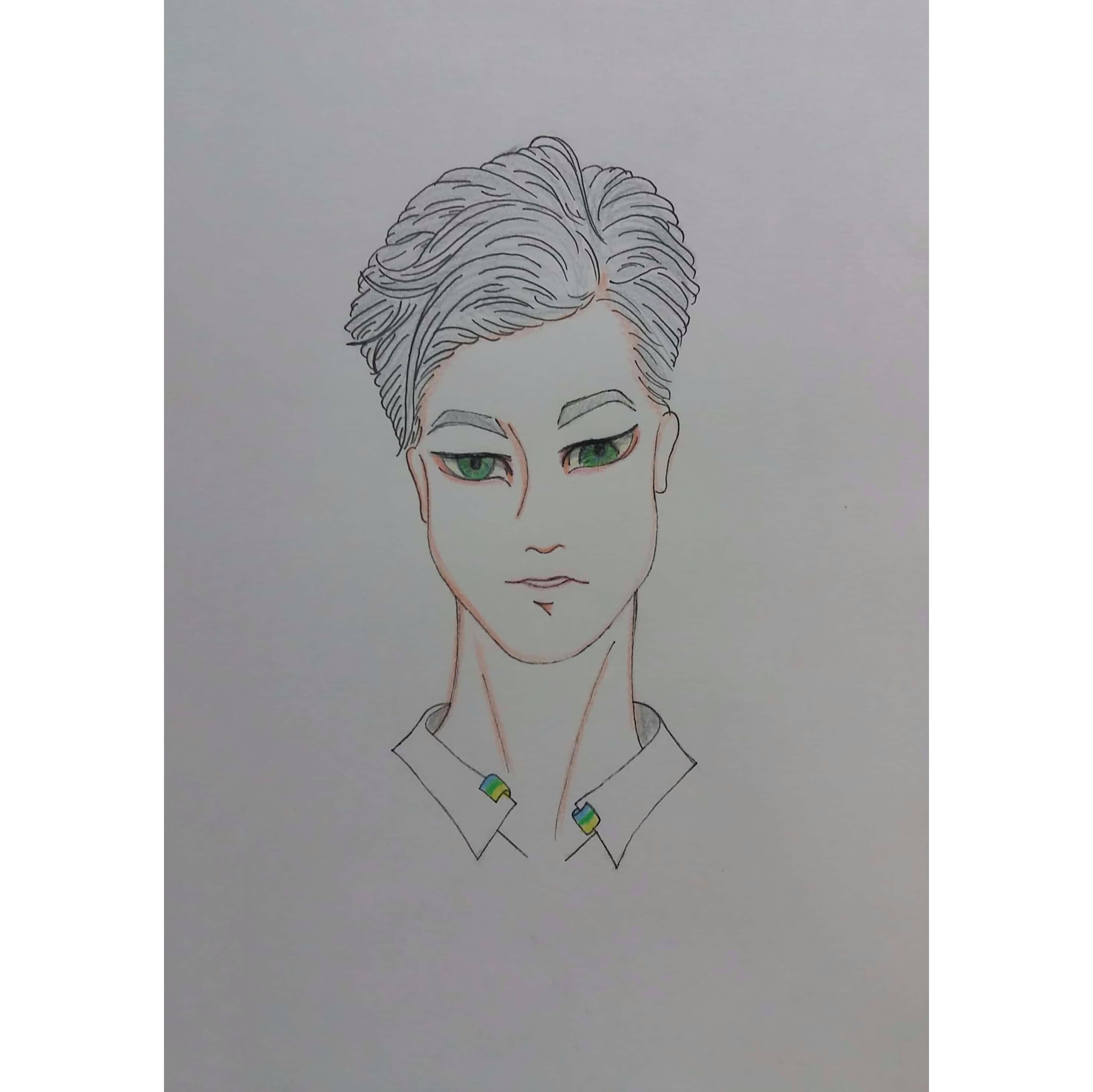  안부인사를 전하는 얼굴의 남성