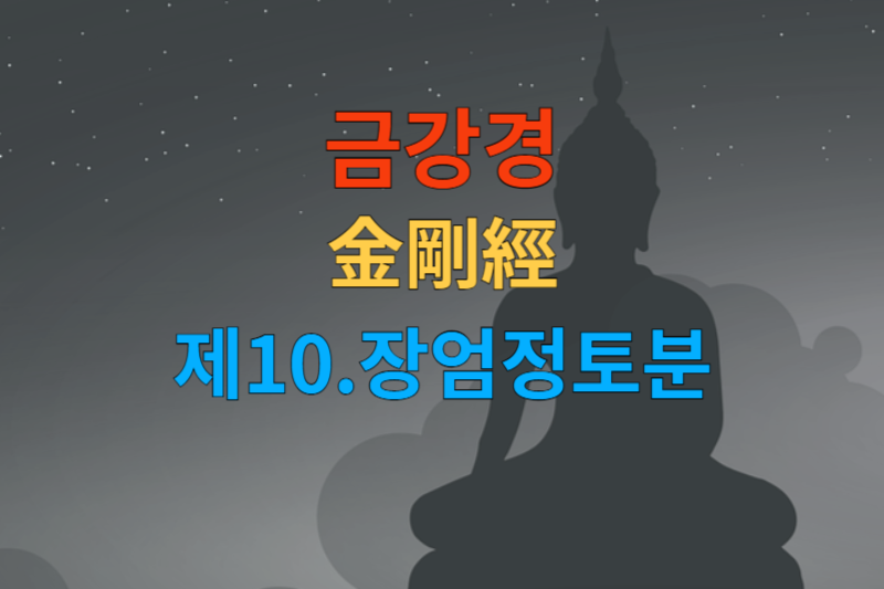 [금강경 해석] 제10 장엄정토분-한문 원문/우리말 한글/해설 독송