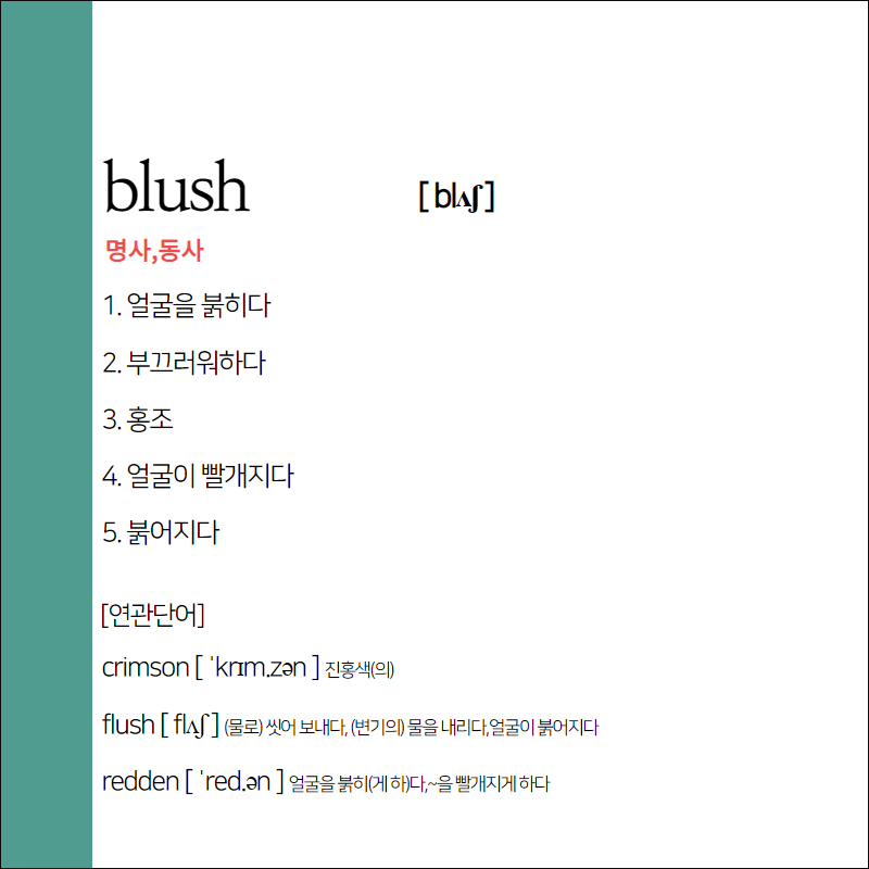 blush 뜻
