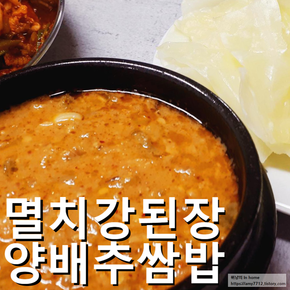  집밥 백선생 레시피로 만든 요리 _ 멸치 강된장(feat. 양배추쌈밥)