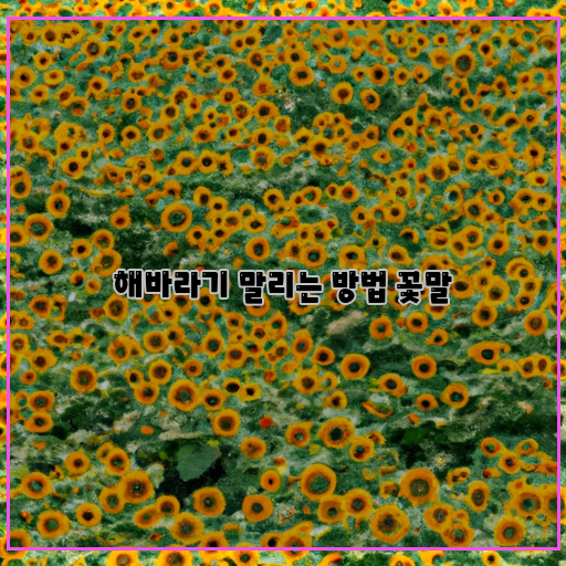  해바라기 말리기, 더 오래 즐기는 방법 알아보기