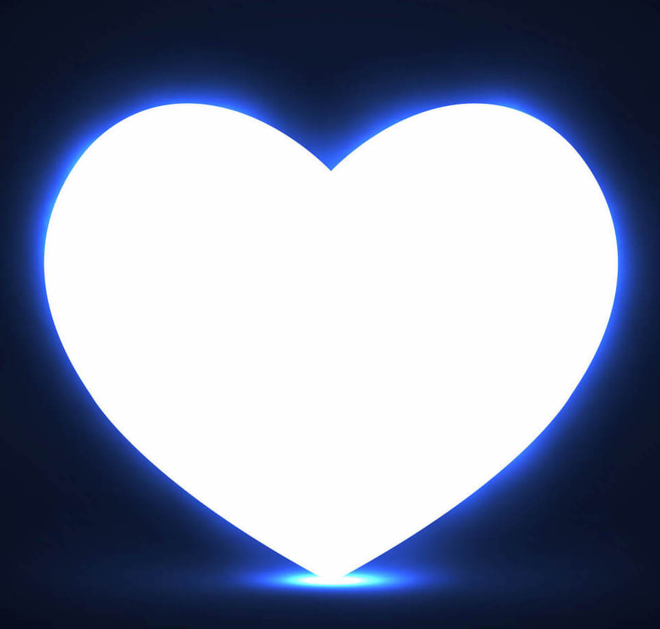 glowing heart = 빛나는 심장