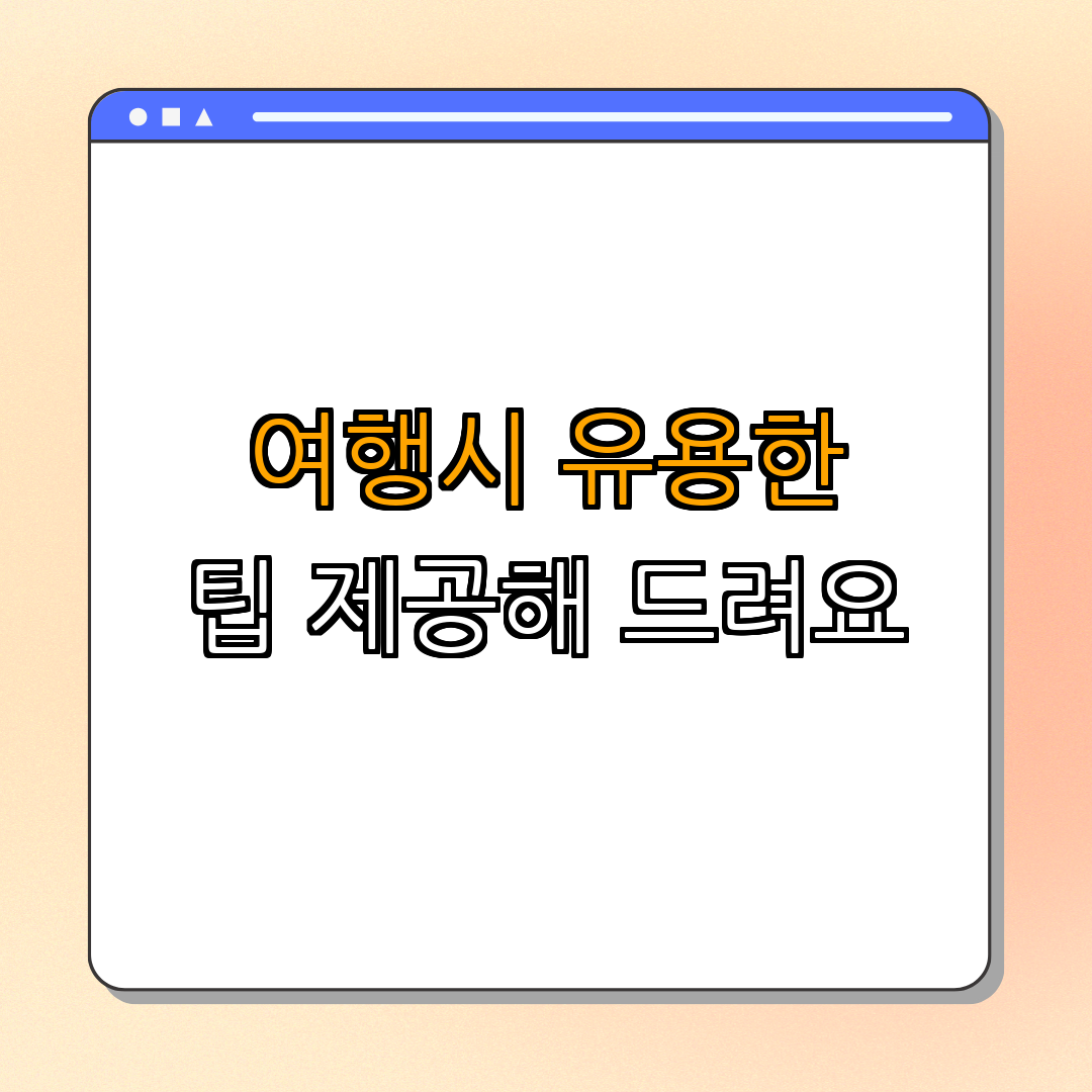 3. 주요 이용 팁