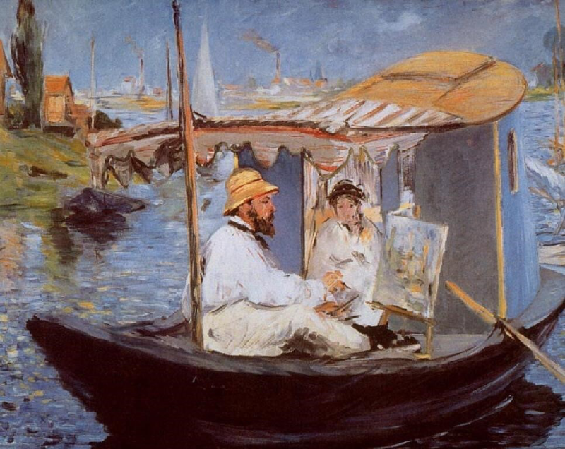에두아르 마네의 &amp;lt; 배 위에서 그림을 그리는 모네 &amp;gt;