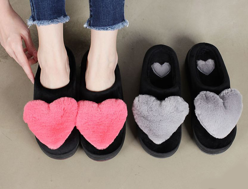  heart 5.5cm 백오픈 퍼슬리퍼