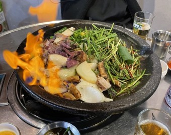 한우곱창 구이 전골