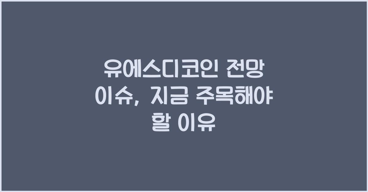 유에스디코인 전망 이슈