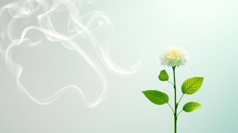 수명 연장을 위한 금연의 중요성을 상징하는 이미지