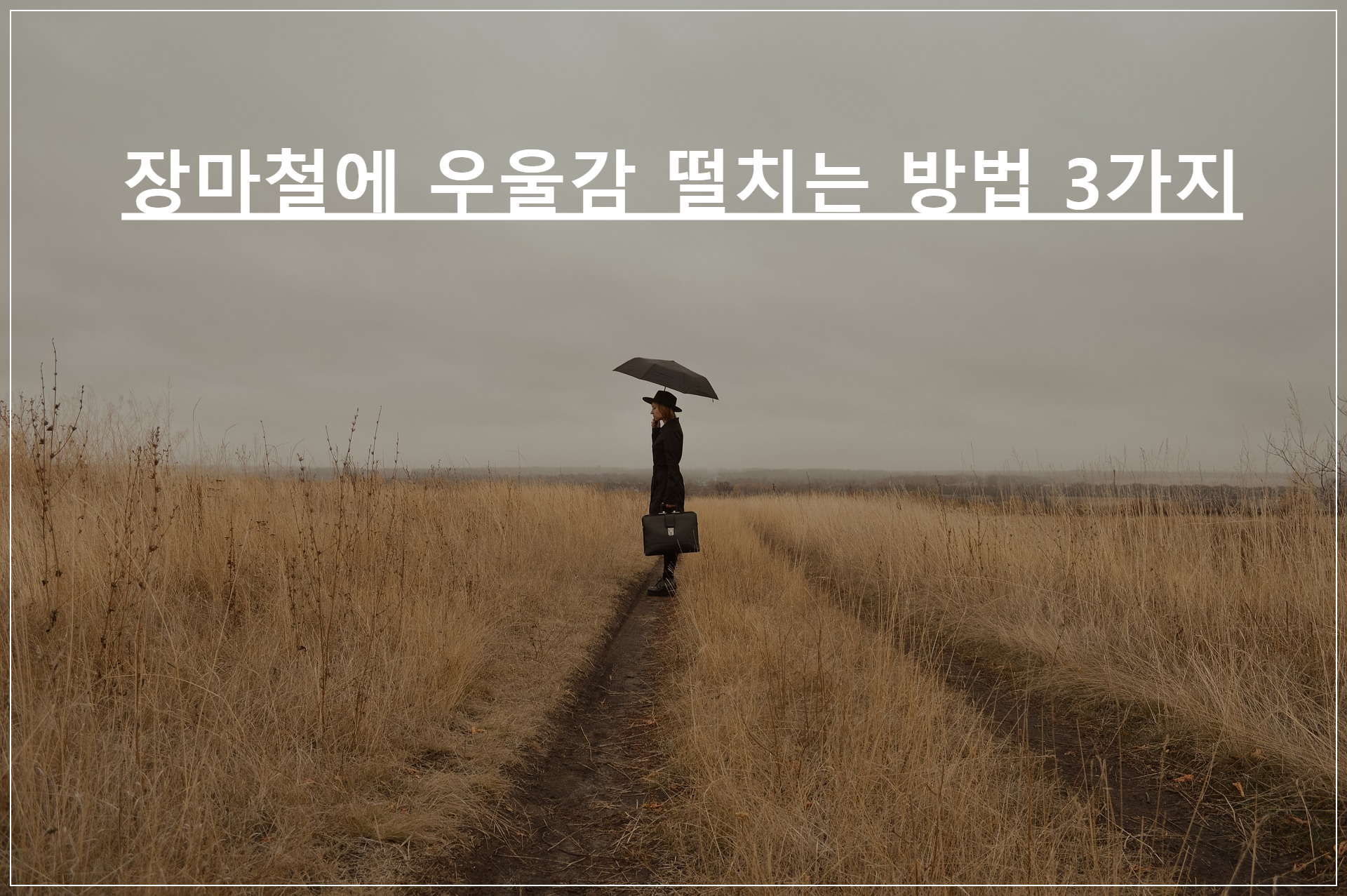  장마철에 우울감 떨치는 방법 3가지