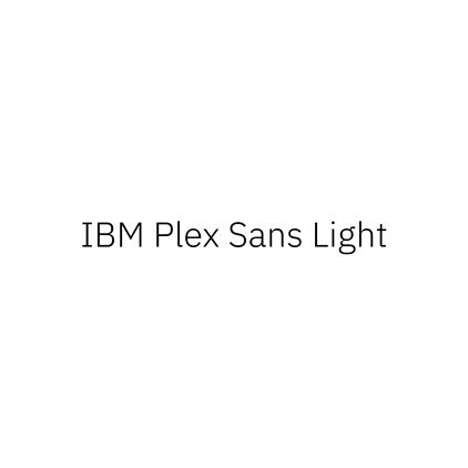  [고딕체]IBM Plex Sans Light 폰트 무료 다운로드(제작 : IBM)