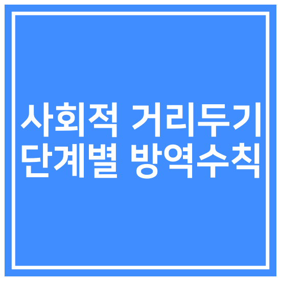  "사회적 거리두기 3단계 검토" 사회적 거리 두기 단계별 행동지침