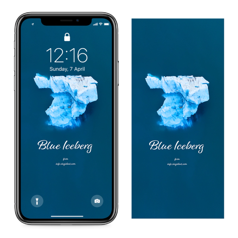 11 위에서 내려다 본 빙산 C - Blue Iceberg 아이폰여름배경화면