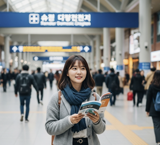 순천으로 가는 기차역
