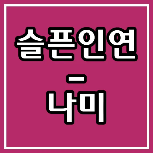 슬픈인연 - 나미