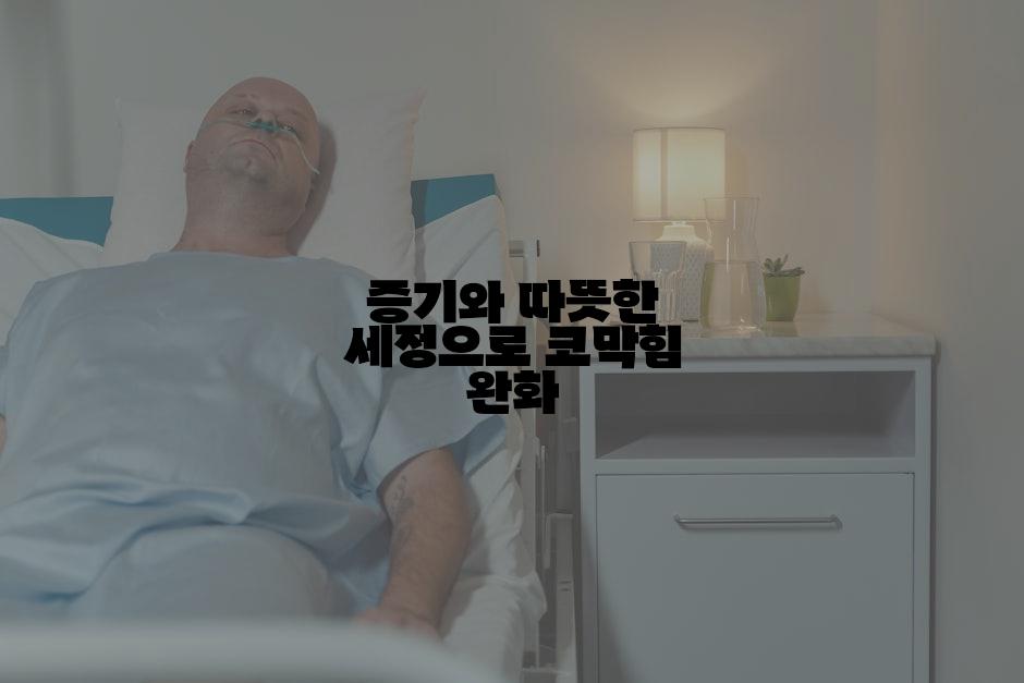 증기와 따뜻한 세정으로 코막힘 완화