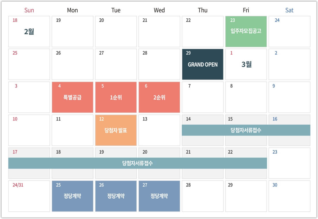 봉산공원 첨단 제일풍경채 당첨자 발표 및 정당계약 분양일정