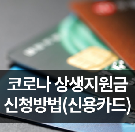  코로나 상생소비지원금 신청방법 (신용카드)