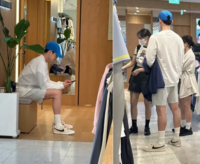 김우빈, 쇼핑하는 신민아 기다리는 모습에 팬들 '심쿵'!