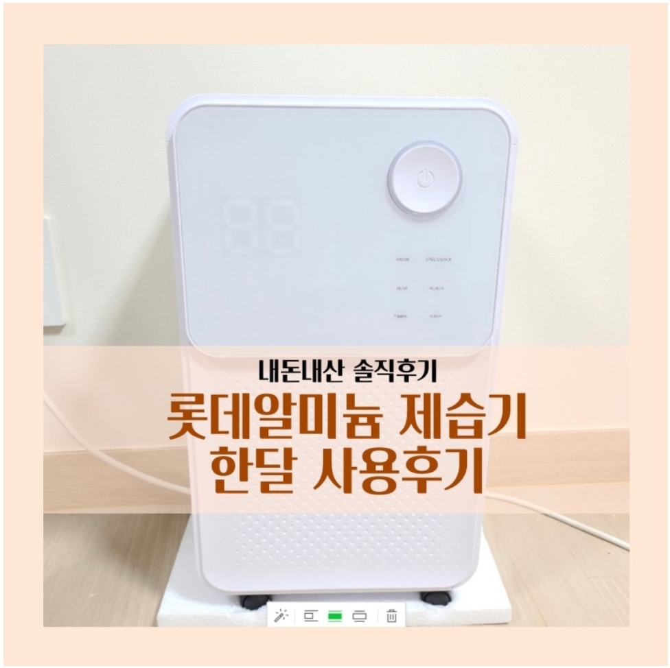  롯데알미늄제습기_원룸제습기+공기정화기능, 내돈내산솔직리뷰_사용방법/실사용기