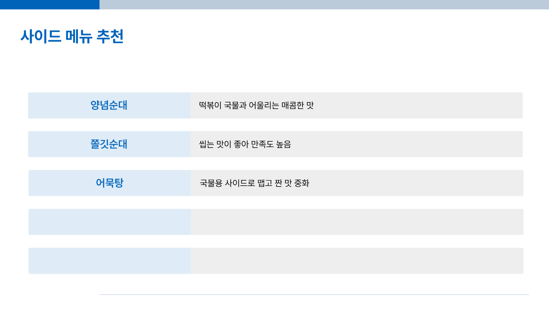 스텔라 떡볶이 메뉴 추천