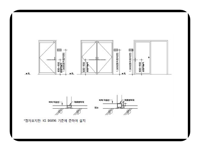 장애인등의 출입이 가능한 출입구(문) 출입문