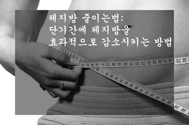  체지방 줄이는법: 단기간에 체지방을 효과적으로 감소시키는 방법