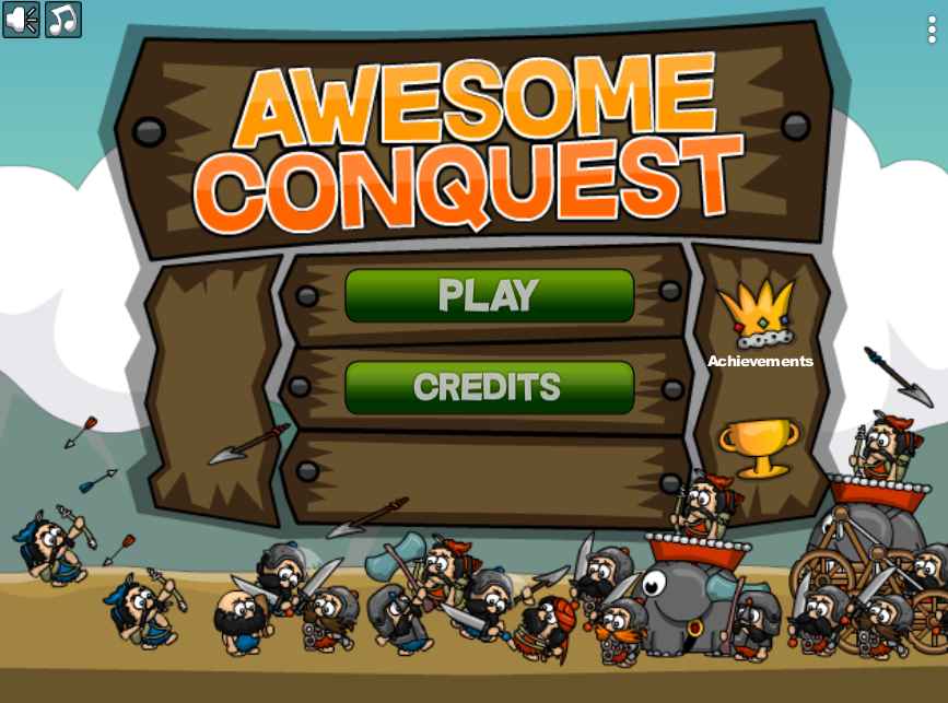 전략 플래시게임 어썸컨퀘스트 (Awesome Conquest) 첫화면