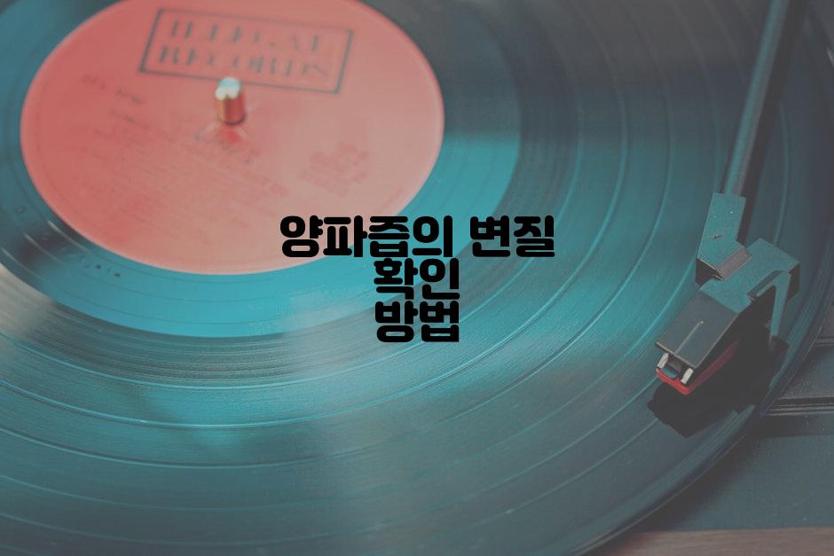 양파즙의 변질 확인 방법