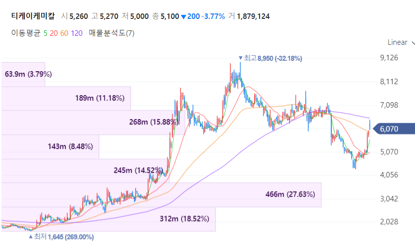  티케이케미칼, 2022년 기대해볼만 한 종목