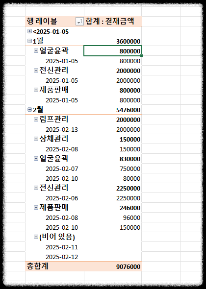 엑셀 피벗테이블 활용, 실무에서 바로 적용하는 매출 데이터 분석 자동화 핵심 도구 매출관리분석 피부관리실 샵 숍