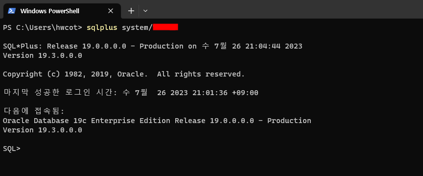 Oracle 19C 설치 확인 명령어