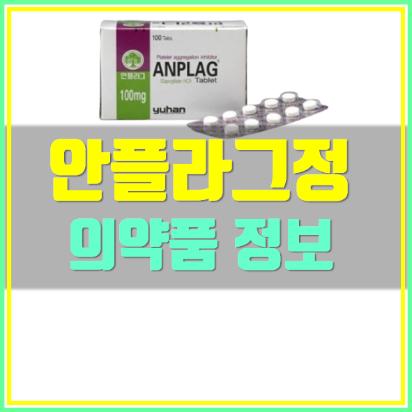  안플라그정 100mg 복용법 부작용